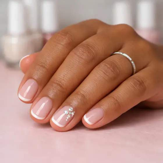 Uñas blancas sofisticadas