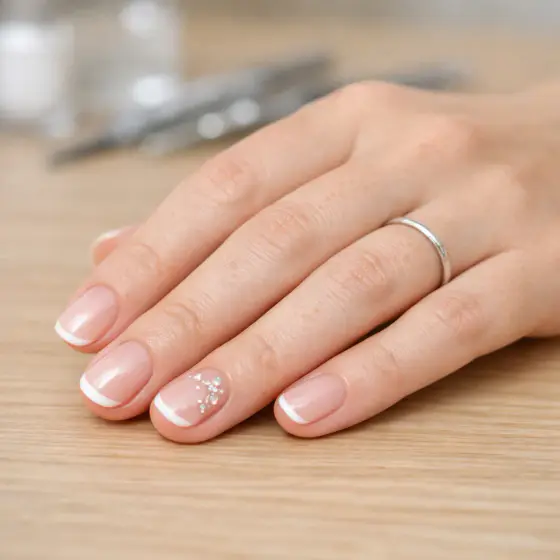 Uñas para boda con acabado natural