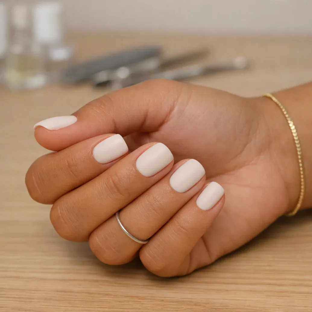 Uñas cortas efecto gel