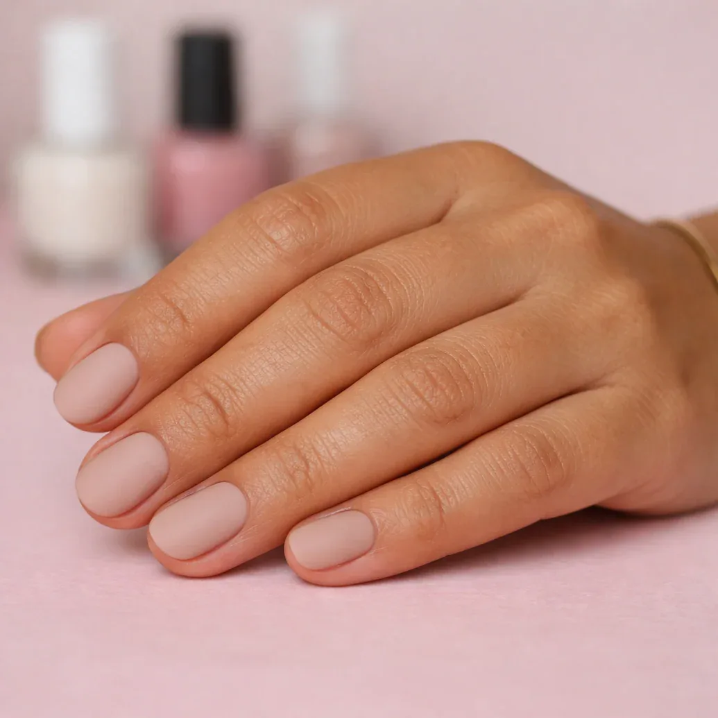 Uñas cortas blancas naturales