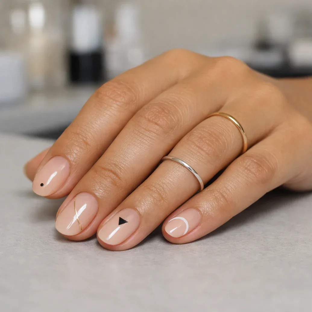 Uñas minimalistas con esmalte natural