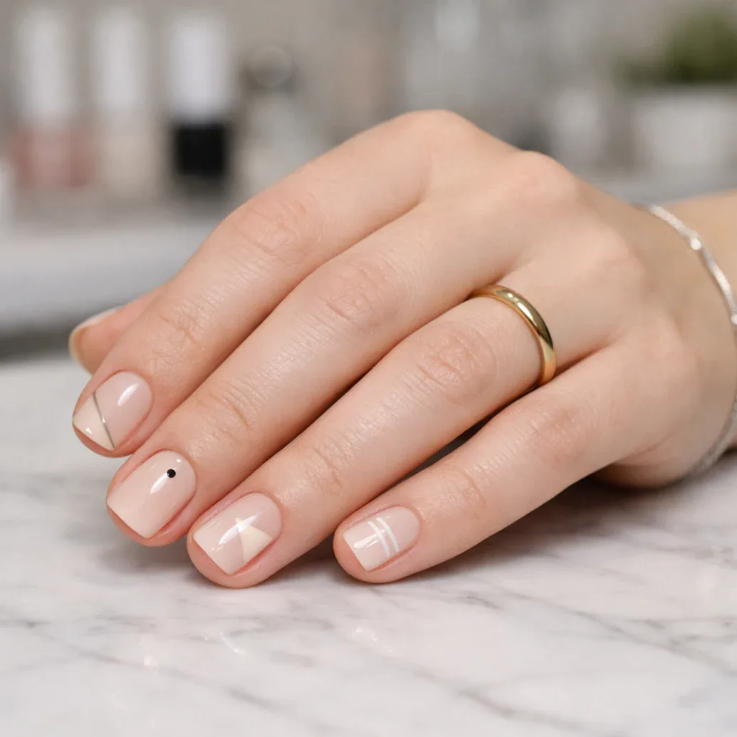 Uñas minimalistas rosadas