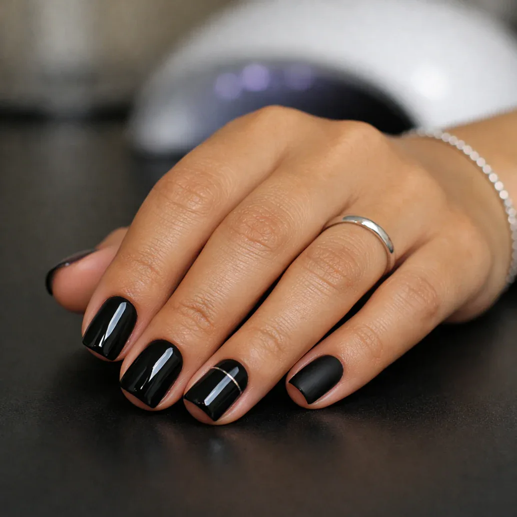 Uñas negras de lujo