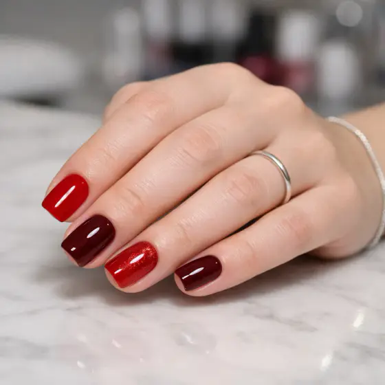 Uñas rojas clásicas