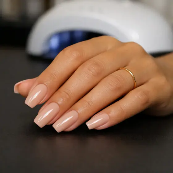 Uñas nude estilo Clean Girl moderno