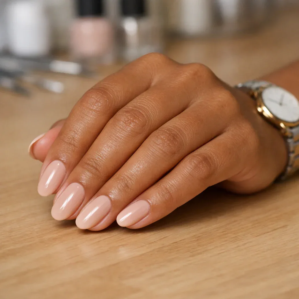 Uñas nude naturales y limpias