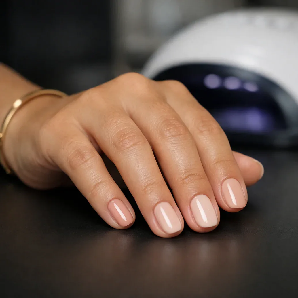 Uñas nude rosadas delicadas